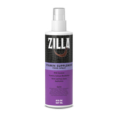 Zilla vitamin supplement food spray bottle ready for daily nutrition boost.