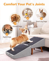Ziluce dog ramp folded-stool demonstrates 2-in-1 design for easy storage and footrest.
