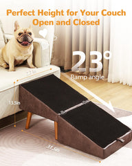Ziluce dog stairs solid-wood-construction delivers durability and timeless style.