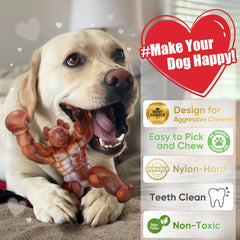 Zinbo ridged chew toy promotes dental health during chewing