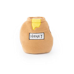 ZippyPaws Burrow bee duo features squeaky Miniz to boost sensory play.