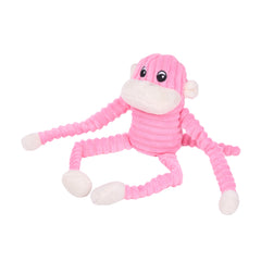 ZippyPaws Crinkle Monkey ribbed fabric texture for curious chewers.