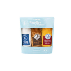 ZippyPaws Happy Hour Crusherz pack shows squeaky action for interactive play