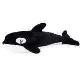 ZippyPaws Jigglerz Killer Whale front view with embroidered details for playful charm and durability