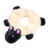ZippyPaws Loopy no-stuffing sheep front view for mess-free play