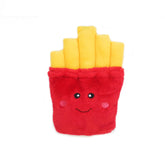 ZippyPaws NomNomz Fries toy close-up with squeaker for interactive play.