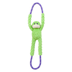ZippyPaws RopeTugz monkey design closeup for durable tug play sessions