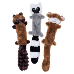 ZippyPaws Skinny Peltz chipmunk 18in squeaky plush toy for mess-free playtime