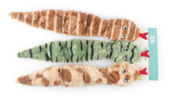 ZippyPaws Skinny Peltz: serpientes del desierto, juguete suave sin relleno para juego interactivo