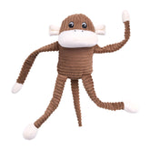 ZippyPaws Spencer Crinkle Monkey body offers cozy plush for gentle play.