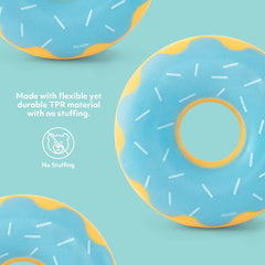 ZippyPaws ZippyTuff donut toy stuffing-free design keeps playtime tidy.