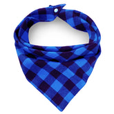 ZIRVYIR Birthday Plaid Dog Bandana neck-tie shows classic plaid with adjustable fit.