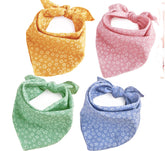 ZIRVYIR Fall Dog Bandana pink on a playful pup for adorable everyday style