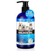 ZIXAOK Alaskan Salmon Oil poured over dog food to support skin and coat health