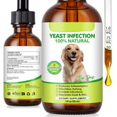 ZIXBMHYJ tratamiento levedura para perros, botella que apoya la piel.