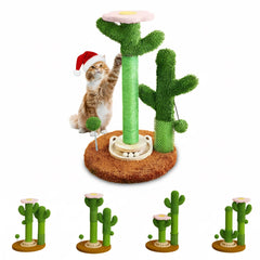 ZLAFM cactus-scratching-post with DIY styles for versatile indoor play and grooming.