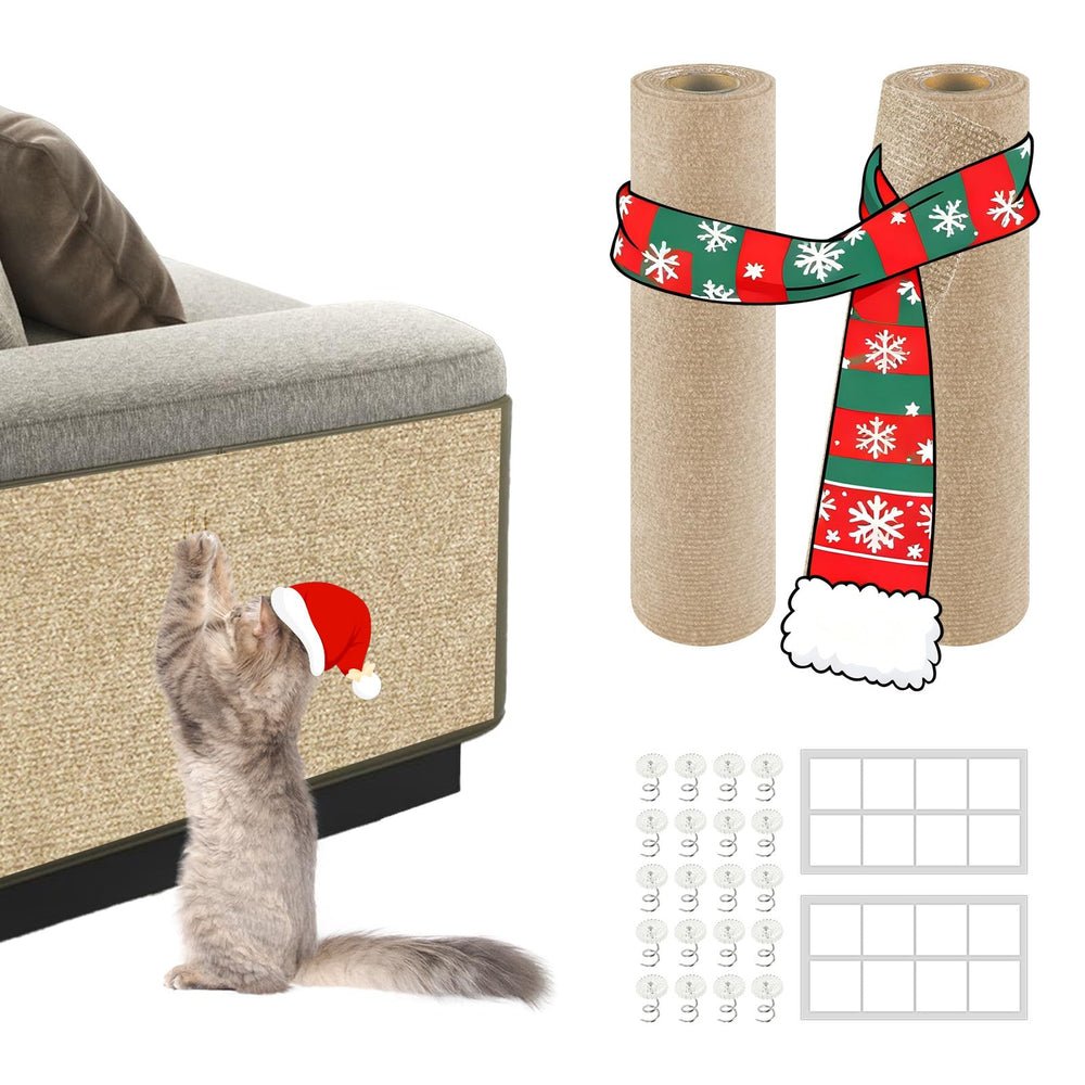 ZLAFM cat scratch mat with adhesive back protects furniture with secure mounting