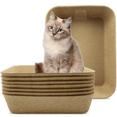 Zmpkhba travel-ready 8-pack litter boxes stacked for easy packing and on-the-go use