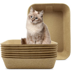 Zmpkhba travel-ready 8-pack litter boxes stacked for easy packing and on-the-go use