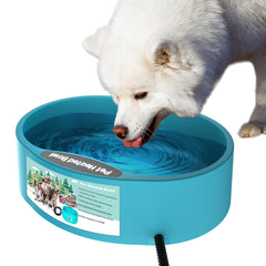 ZNOFAN heated water bowl for outdoor winter use keeps pets hydrated