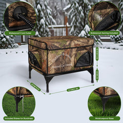 ZOCHIXEL weatherproof cat shelter insulation blocks rain and wind for year-round comfort