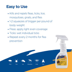 Zodiac Flea & Tick Spray applied to a cat for safe pest control.