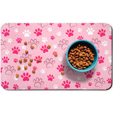 Zoeeya dog food mat premium material close-up, durable odor-free surface for feeding.