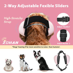 ZOHAN dog ear muffs durable ABS shell protects during rough play