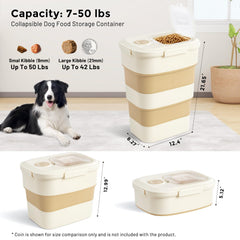 ZOMISIA collapsible dog food storage saves space when not in use.