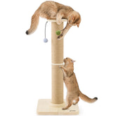 ZOMISIA 35'' tall cat scratching post base shows sturdy wooden foundation for stable indoor play