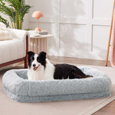 ZOMISIA calming dog bed large egg-foam closeup for orthopedic-style support.