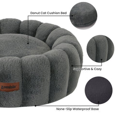 ZOMISIA cat bed convertible roll-up option for versatile use