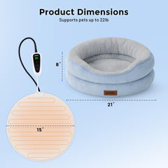 ZOMISIA cat bed non-slip bottom keeps your pet secure during use.