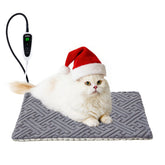 ZOMISIA cat heating pad control panel showing customizable heat settings for comfort