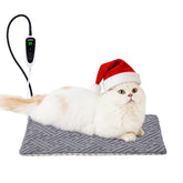 ZOMISIA cat heating pad heat settings show adjustable warmth for cozy naps.