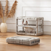 ZOMISIA 28in closed crate provides secure den-like space.