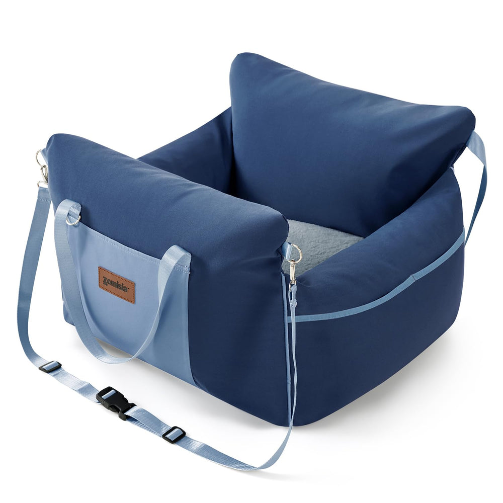 ZOMISIA dog car seat memory foam close-up for cozy long-trip comfort