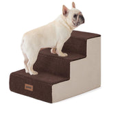 ZOMISIA dog steps on couch grey 3-step easing small pets onto furniture safely