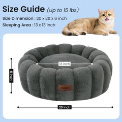 ZOMISIA donut pet bed with raised edges for comforting support