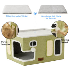 ZOMISIA built-in sisal scratch pad protects furniture and sharpens claws