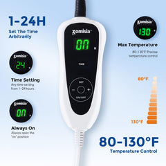 ZOMISIA heating pad timer settings enable safe, targeted warmth across sessions.