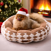 ZOMISIA large cat bed round plush—cozy naps and warmth for pets