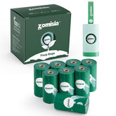 ZOMISIA poop bags with clip-on dispenser for easy leash access on walks