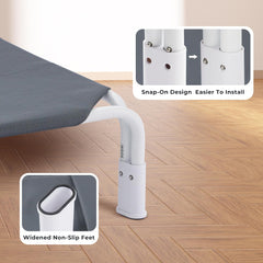 ZOMISIA XL dog cot bed with reinforced legs for stable placement.