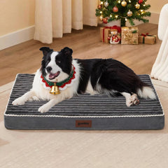 ZOMISIA XL dog crate bed with removable washable cover for easy cleaning.