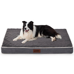 ZOMISIA XL dog crate bed close-up ribbed fabric design for modern style.