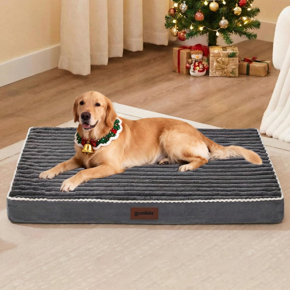 ZOMISIA XXL dog bed crate-fit view showing stable placement in a standard crate