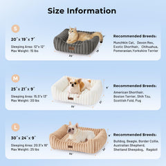 ZOMISIA large cat beds front view — plush sides provide head and neck support.