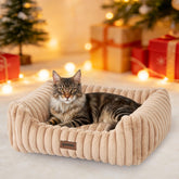 ZOMISIA large cat beds outer view — sturdy rectangular design for secure lounging.