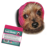 ZONI PETS Happy Hoodie small pink dog front view for calming during grooming.